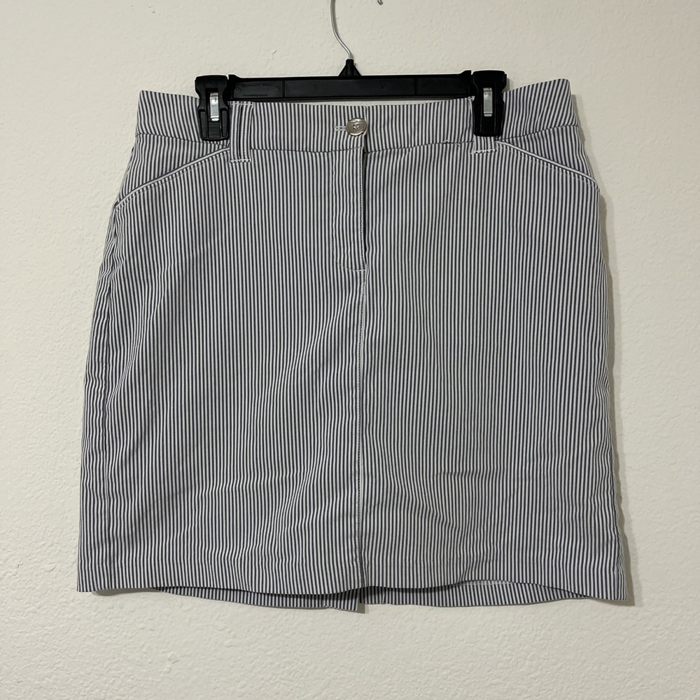 Charter Club Striped Skort Size 10 Preppy Golf Tennis Mini‎ Skirt Shorts